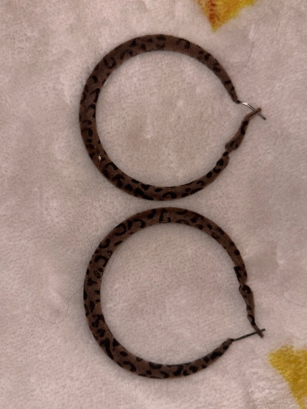 Leopard Print Brown Hoop Earrings - Women's Fashion Jewelry